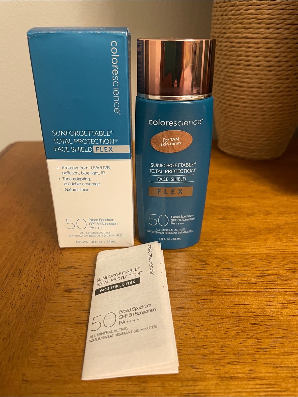 NIB COLORSCIENCE Sunforgettable TOTAL Protection Face Shield Cream FLEX TAN